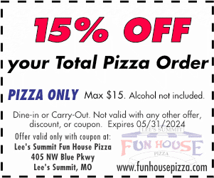 15% Off your total order, May 2024
